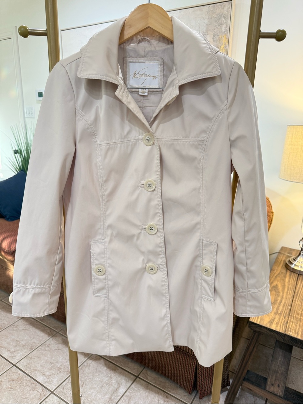 Weatherproof Women’s Small Hooded Button Front Coat S